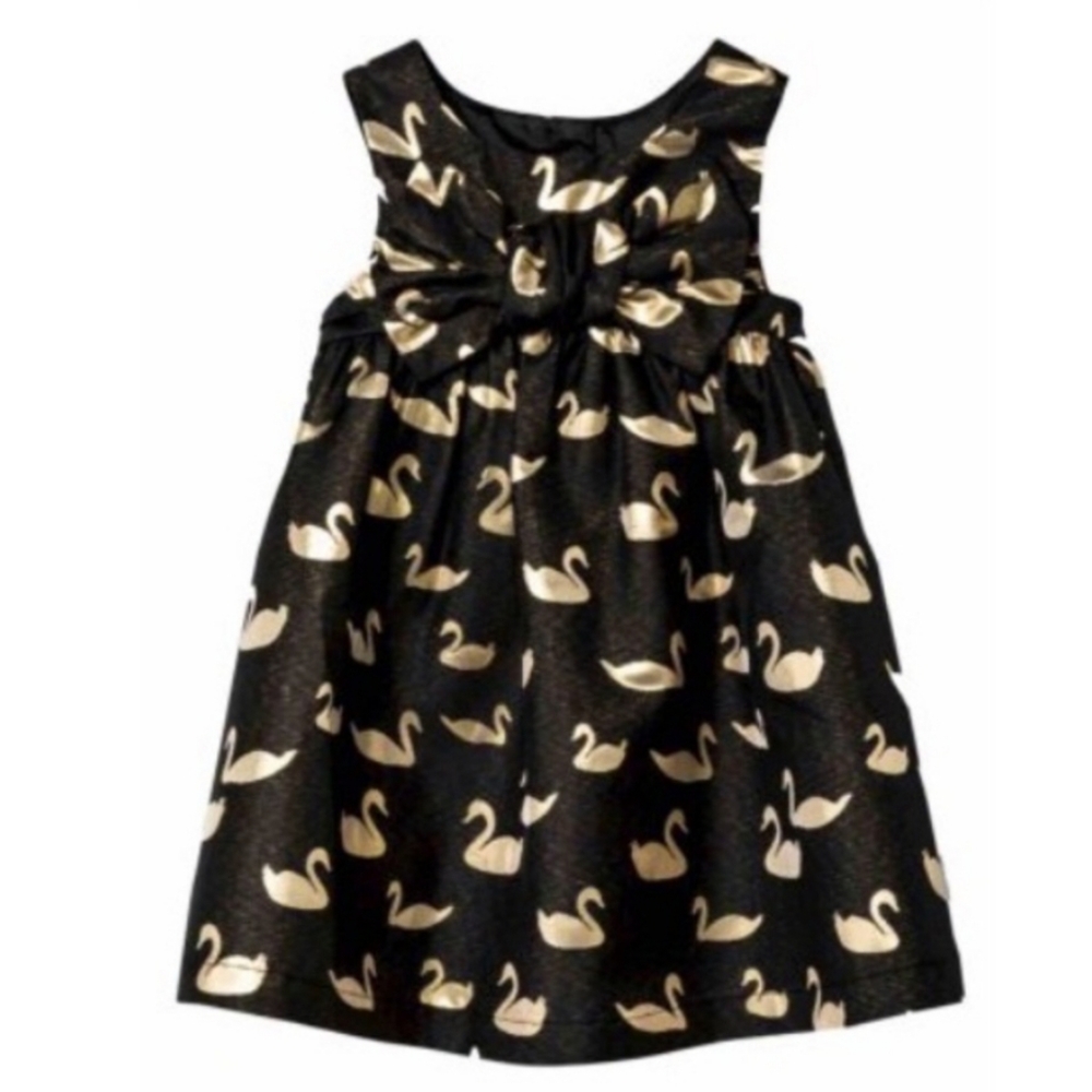 CAT & JACK GOLDEN SWANS DRESS